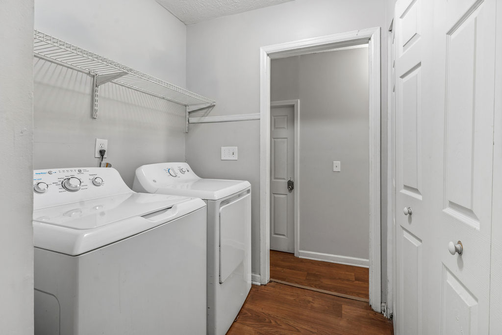 Dedicated laundry room with washer and dryer